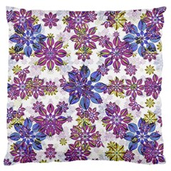 Stylized Floral Ornate Pattern Standard Flano Cushion Case (two Sides) by dflcprints