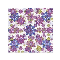 Stylized Floral Ornate Pattern Small Satin Scarf (square)  by dflcprints