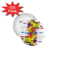 Crazy Multicolored Double Running Splashes 1 75  Buttons (100 Pack)  by EDDArt