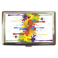 Crazy Multicolored Double Running Splashes Cigarette Money Cases by EDDArt