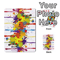 Crazy Multicolored Double Running Splashes Multi-purpose Cards (rectangle) 