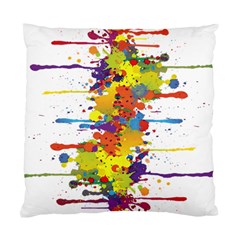 Crazy Multicolored Double Running Splashes Standard Cushion Case (one Side) by EDDArt