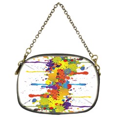 Crazy Multicolored Double Running Splashes Chain Purses (two Sides)  by EDDArt