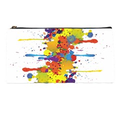 Crazy Multicolored Double Running Splashes Pencil Cases by EDDArt