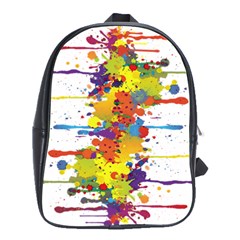 Crazy Multicolored Double Running Splashes School Bags(large)  by EDDArt