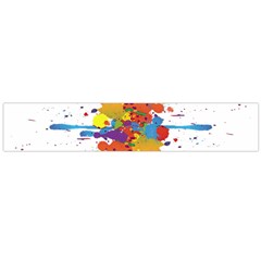 Crazy Multicolored Double Running Splashes Flano Scarf (large) by EDDArt