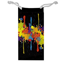 Crazy Multicolored Double Running Splashes Horizon Jewelry Bags by EDDArt