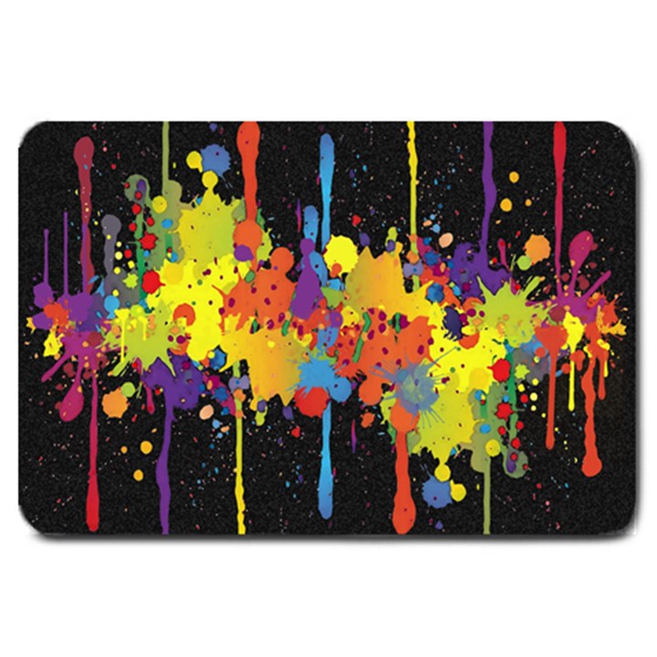 Crazy Multicolored Double Running Splashes Horizon Large Doormat 