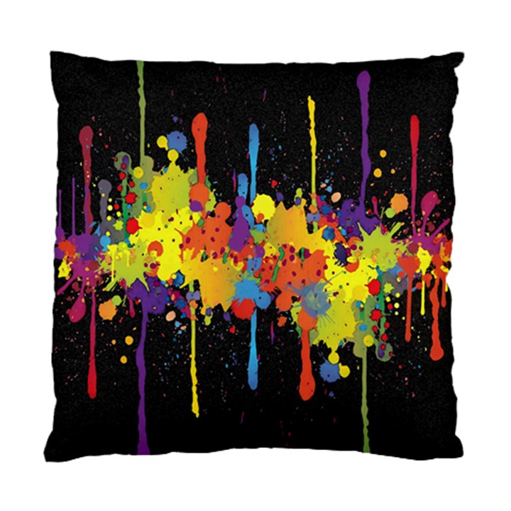 Crazy Multicolored Double Running Splashes Horizon Standard Cushion Case (Two Sides)