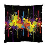 Crazy Multicolored Double Running Splashes Horizon Standard Cushion Case (Two Sides) Back