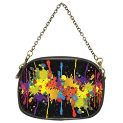 Crazy Multicolored Double Running Splashes Horizon Chain Purses (two Sides)  by EDDArt