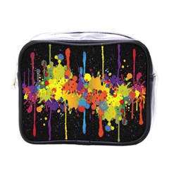 Crazy Multicolored Double Running Splashes Horizon Mini Toiletries Bags by EDDArt