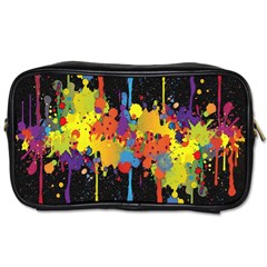 Crazy Multicolored Double Running Splashes Horizon Toiletries Bags by EDDArt