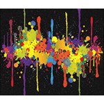 Crazy Multicolored Double Running Splashes Horizon Deluxe Canvas 14  x 11  14  x 11  x 1.5  Stretched Canvas