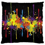 Crazy Multicolored Double Running Splashes Horizon Standard Flano Cushion Case (Two Sides) Front