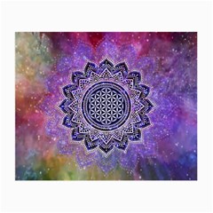 Flower Of Life Indian Ornaments Mandala Universe Small Glasses Cloth by EDDArt