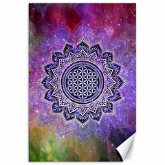 Flower Of Life Indian Ornaments Mandala Universe Canvas 20  X 30   by EDDArt