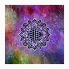 Flower Of Life Indian Ornaments Mandala Universe Medium Glasses Cloth (2-side) by EDDArt