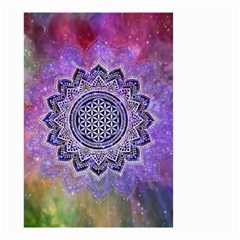 Flower Of Life Indian Ornaments Mandala Universe Small Garden Flag (two Sides)