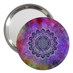 Flower Of Life Indian Ornaments Mandala Universe 3  Handbag Mirrors by EDDArt