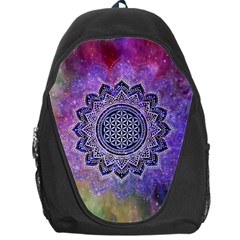 Flower Of Life Indian Ornaments Mandala Universe Backpack Bag by EDDArt