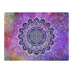 Flower Of Life Indian Ornaments Mandala Universe Double Sided Flano Blanket (mini) 