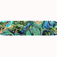 Fractal Batik Art Teal Turquoise Salmon Large Bar Mats by EDDArt