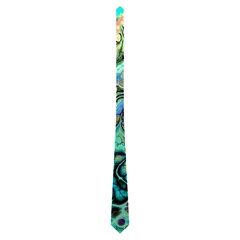 Fractal Batik Art Teal Turquoise Salmon Neckties (two Side)  by EDDArt