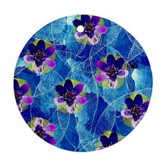 Purple Flowers Ornament (Round) 