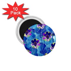 Purple Flowers 1.75  Magnets (10 pack) 