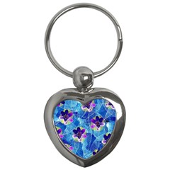 Purple Flowers Key Chains (Heart) 