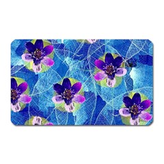 Purple Flowers Magnet (Rectangular)