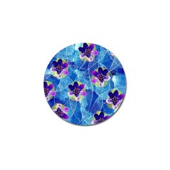 Purple Flowers Golf Ball Marker by DanaeStudio