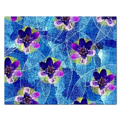 Purple Flowers Rectangular Jigsaw Puzzl