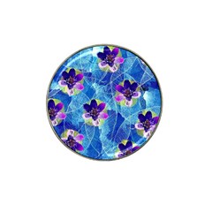 Purple Flowers Hat Clip Ball Marker