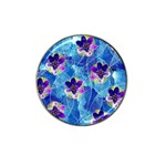 Purple Flowers Hat Clip Ball Marker (4 pack) Front