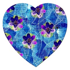 Purple Flowers Jigsaw Puzzle (Heart)