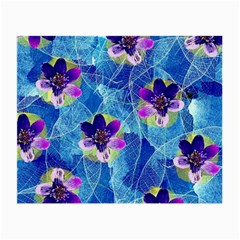 Purple Flowers Small Glasses Cloth