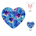 Purple Flowers Playing Cards (Heart)  Front