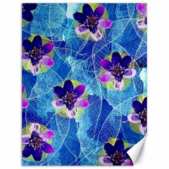 Purple Flowers Canvas 12  x 16  