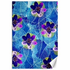 Purple Flowers Canvas 20  x 30  