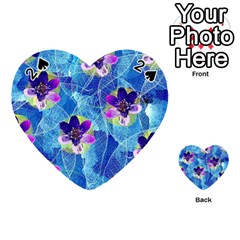 Purple Flowers Playing Cards 54 (Heart) 