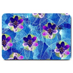 Purple Flowers Large Doormat 