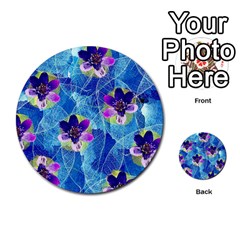 Purple Flowers Multi-purpose Cards (Round) 