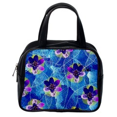 Purple Flowers Classic Handbags (One Side)