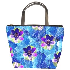 Purple Flowers Bucket Bags