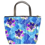 Purple Flowers Bucket Bags Back