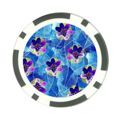 Purple Flowers Poker Chip Card Guards (10 pack) 