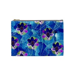 Purple Flowers Cosmetic Bag (Medium) 