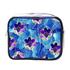 Purple Flowers Mini Toiletries Bags